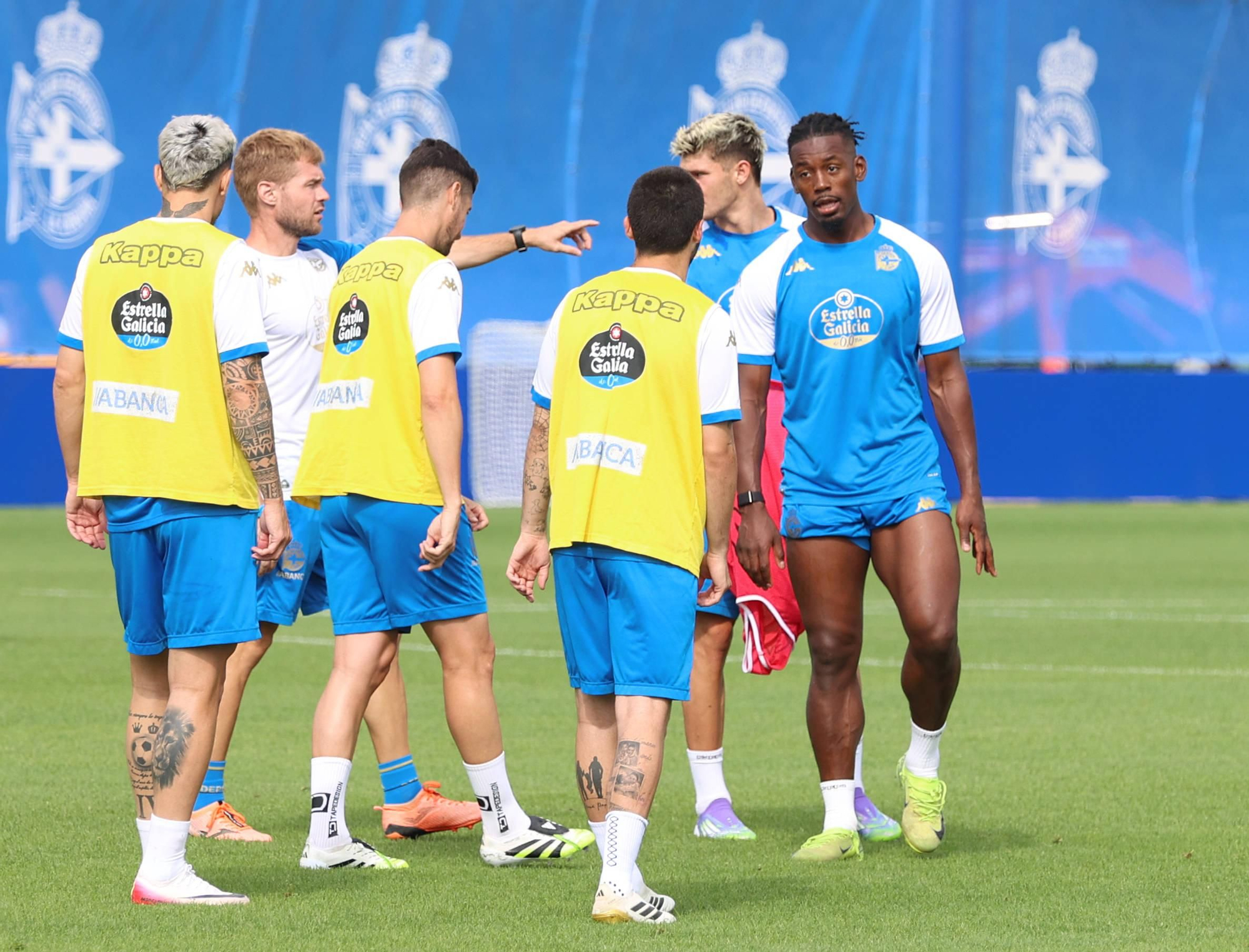 Primer entrenamiento de Luismi Cruz en Abegondo