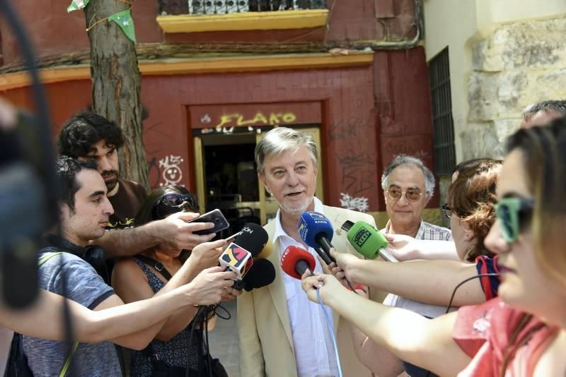 Hallados restos de un torreón romano entre una tienda y un bar de Zaragoza