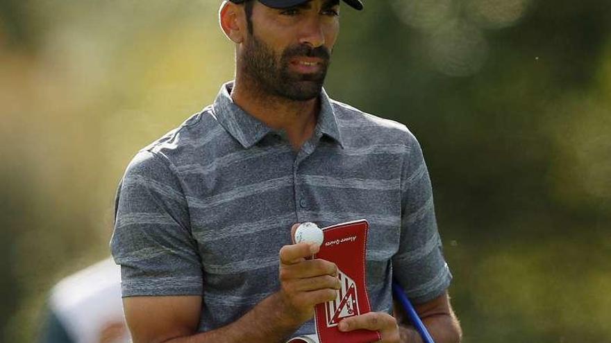 Álvaro Quirós, durante su concurso en el torneo de Newcastle.