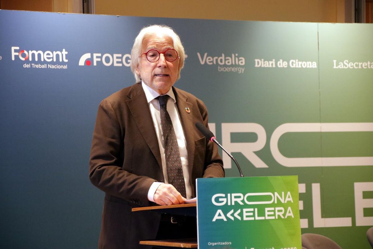 Sanchez Llibre durant l'acte d'aquest divendres a Girona