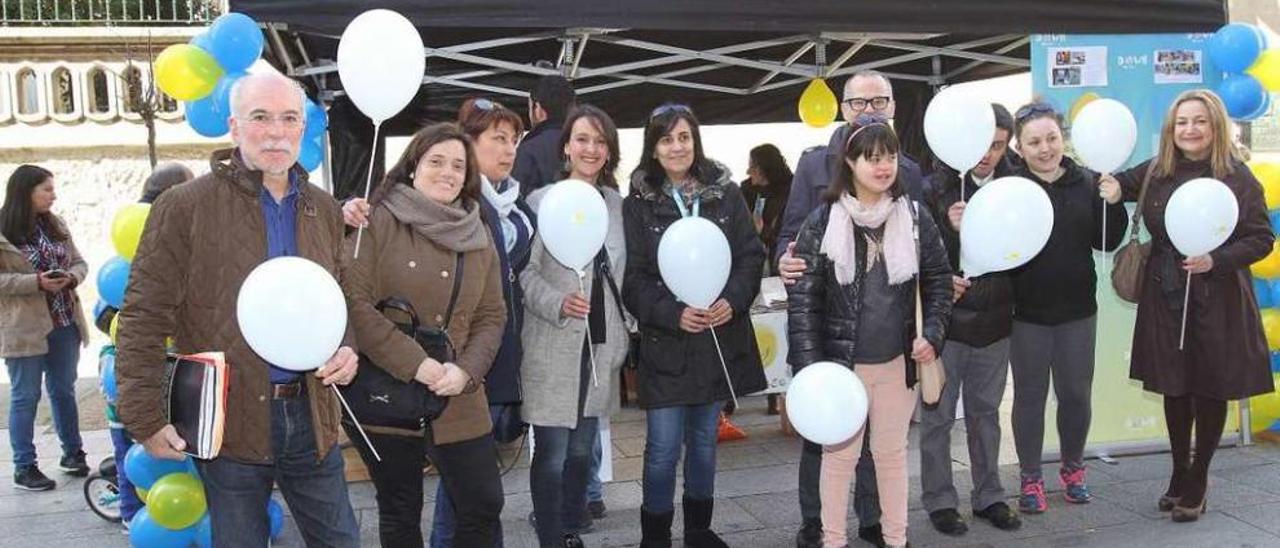 Los participantes en los actos celebrados con motivo del Día Mundial del síndrome de Down. // Iñaki Osorio