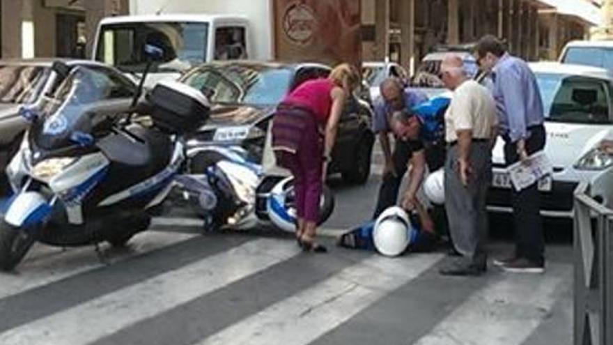 Un agente de Movilidad, herido en un accidente