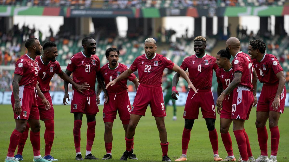 La selección de Guinea Ecuatorial tras la goleada ante Guinea Bissau