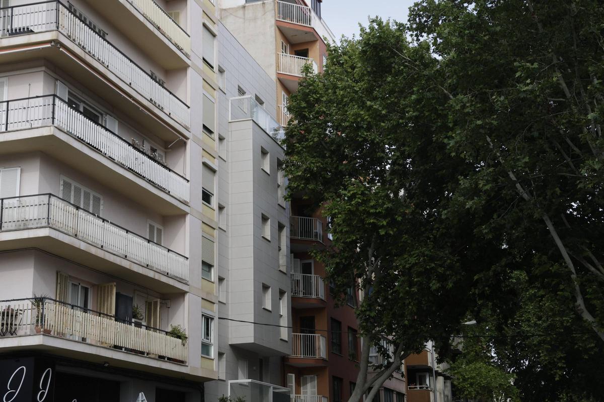 Edificio de la avenida Gaspar Bennzar número 26, en Palma dedicado íntegramente al alquiler vacacional ilegal.
