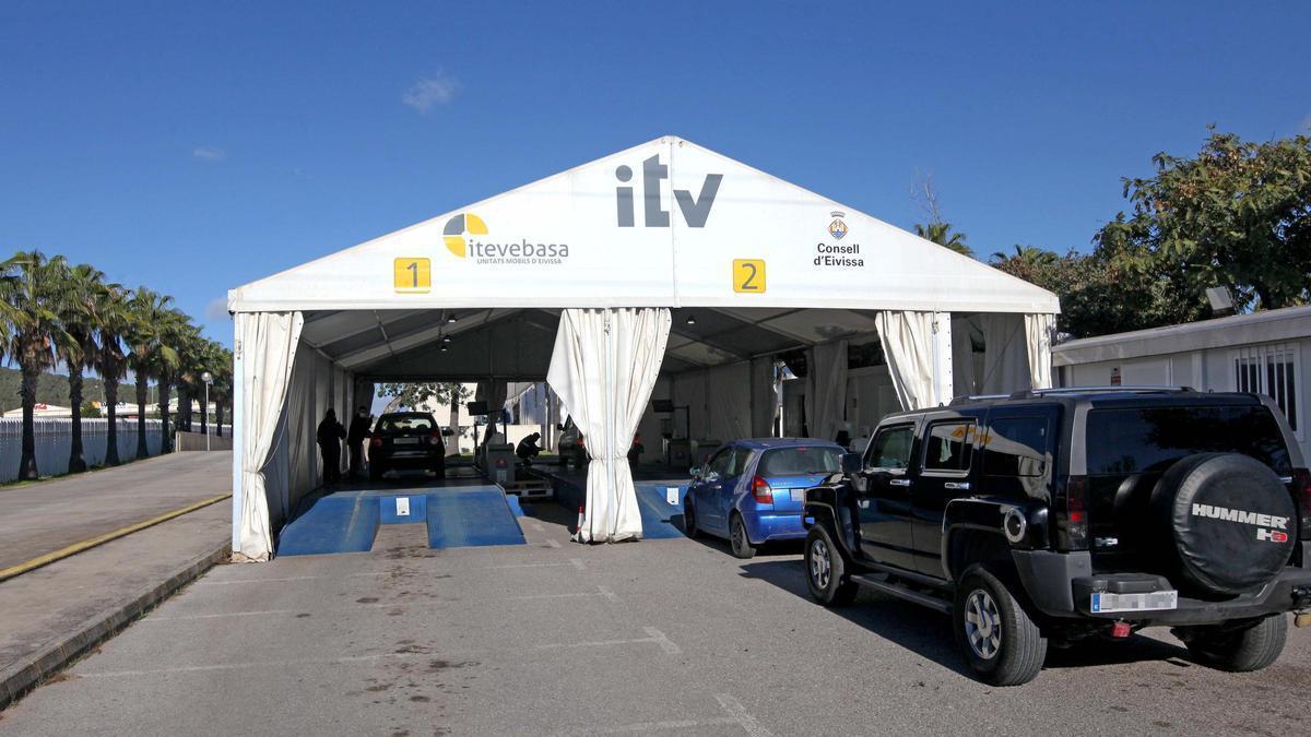 Mobile vehicle inspection station at the Fairgrounds.