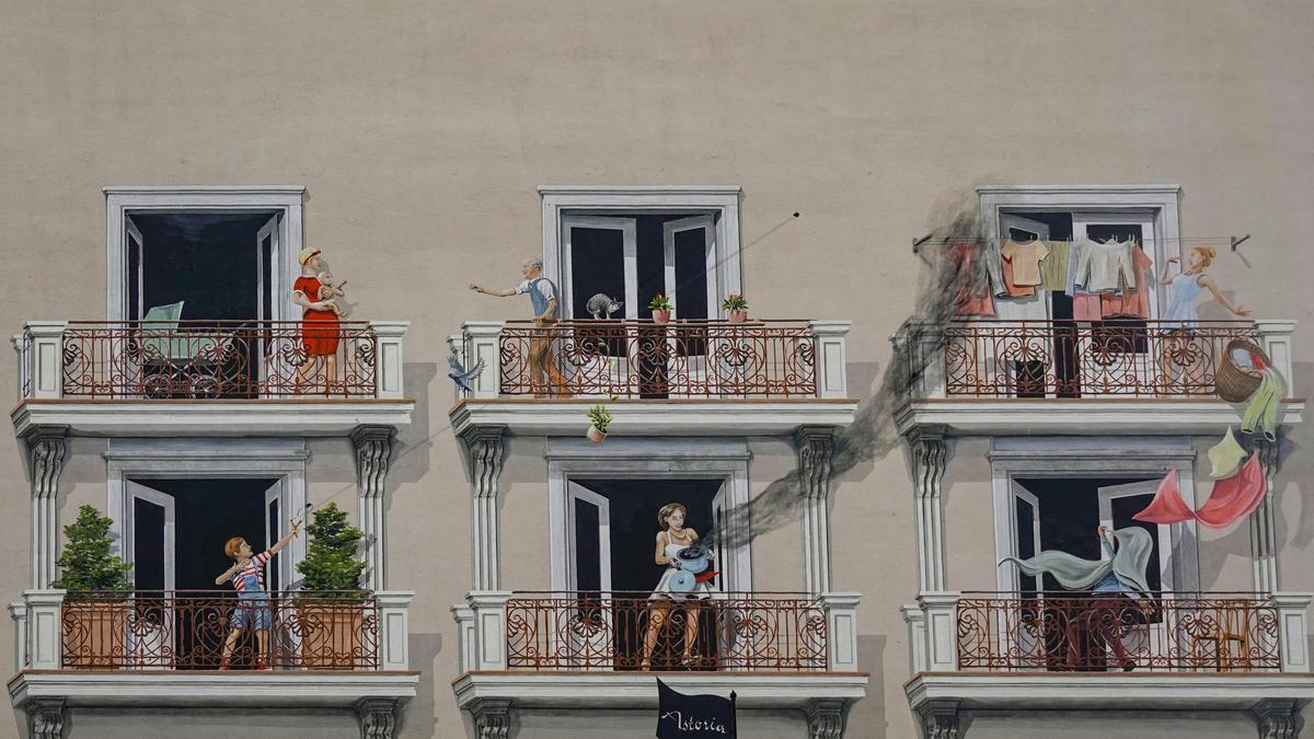 Mural de vecinos.