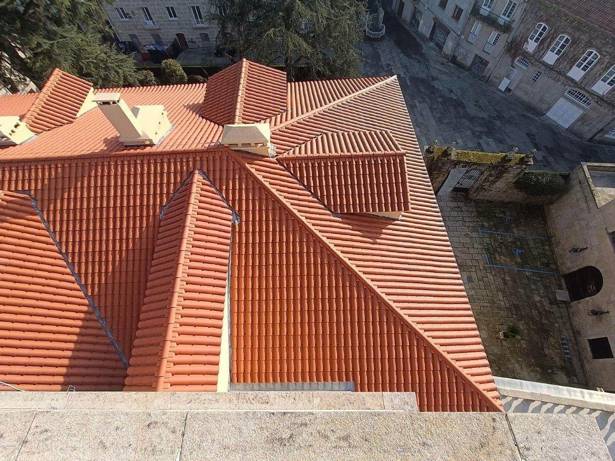 Cubierta del Parador de Pontevedra, de Tejas Verea.