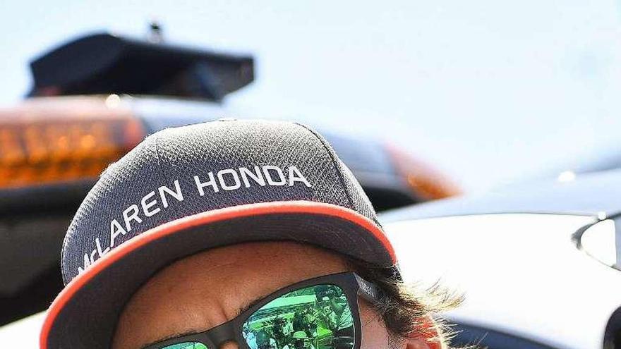 Fernando Alonso ayer en el circuito de Hungaroring.
