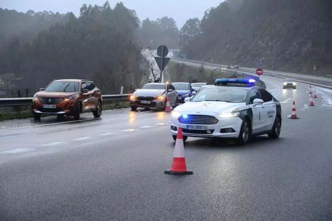 El paso del temporal Ingrid por la comarca de O Morrazo