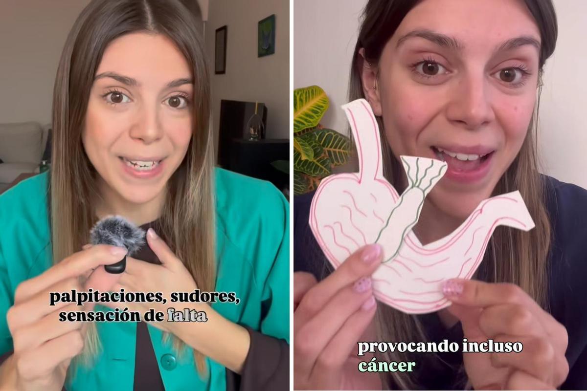 Capturas de dos vídeos de Celia Mora.