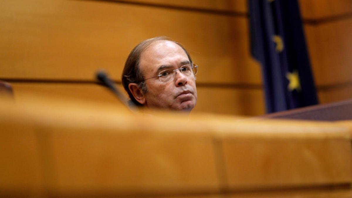 El presidente del Senado, Pío García-Escudero, durante una sesión de control al Gobierno, el pasado febrero.