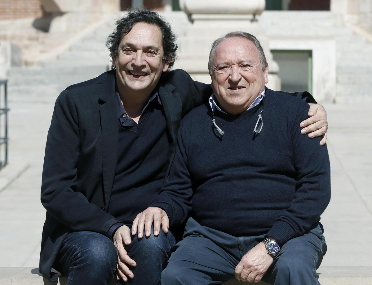 Agustí Villaronga and Fernando Esteso, in the promotion of 'Incerta glòria', in 2017.