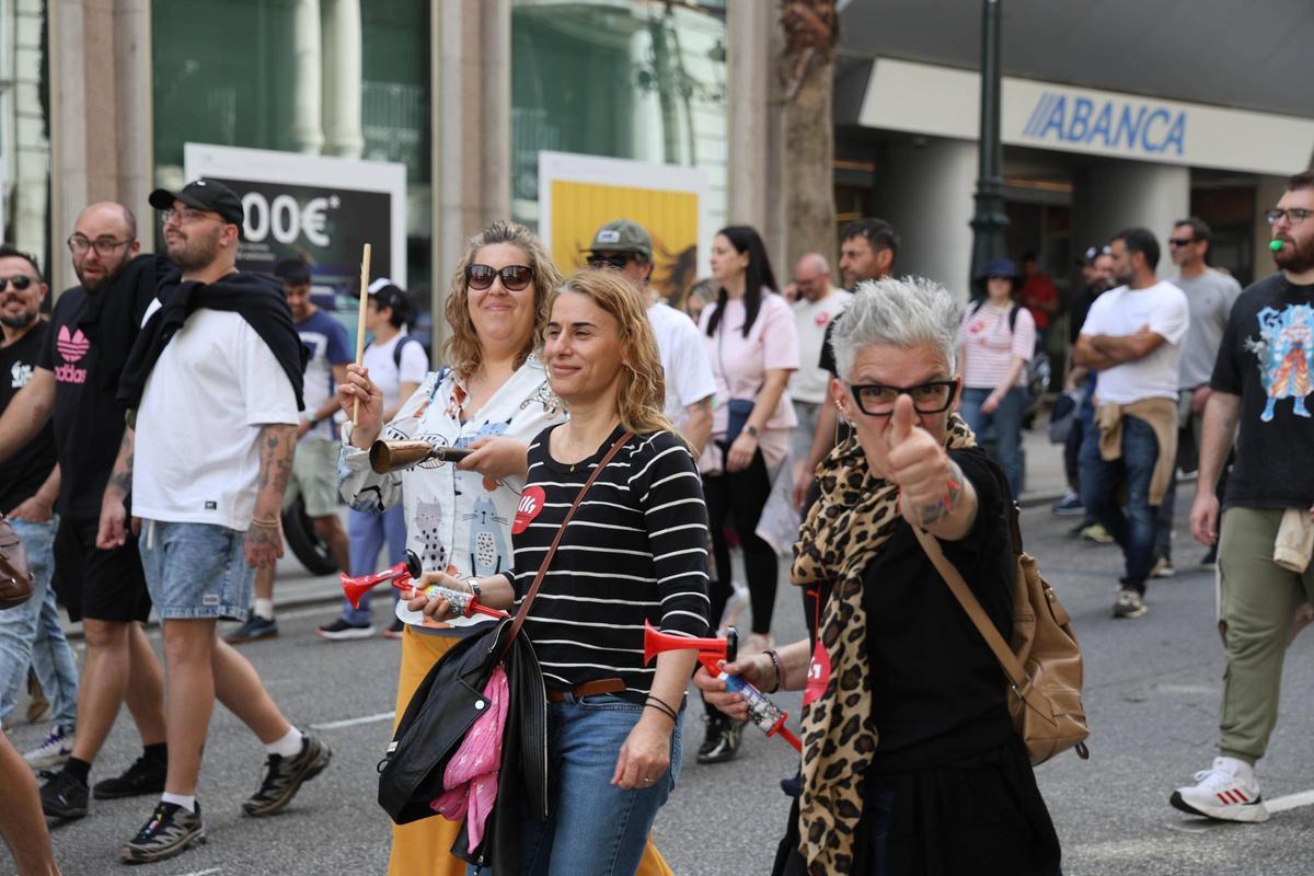 Asistentes a la concentración de este jueves en la ciudad olívica.
