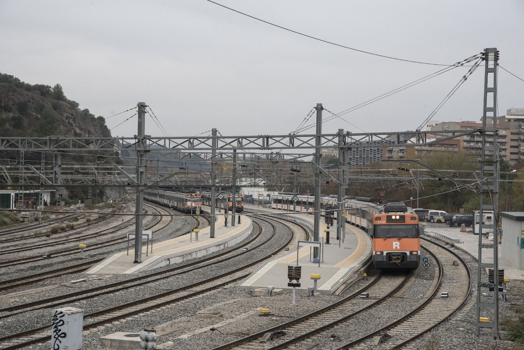 L'estació de Renfe de Manresa després de l'accident a Montcada