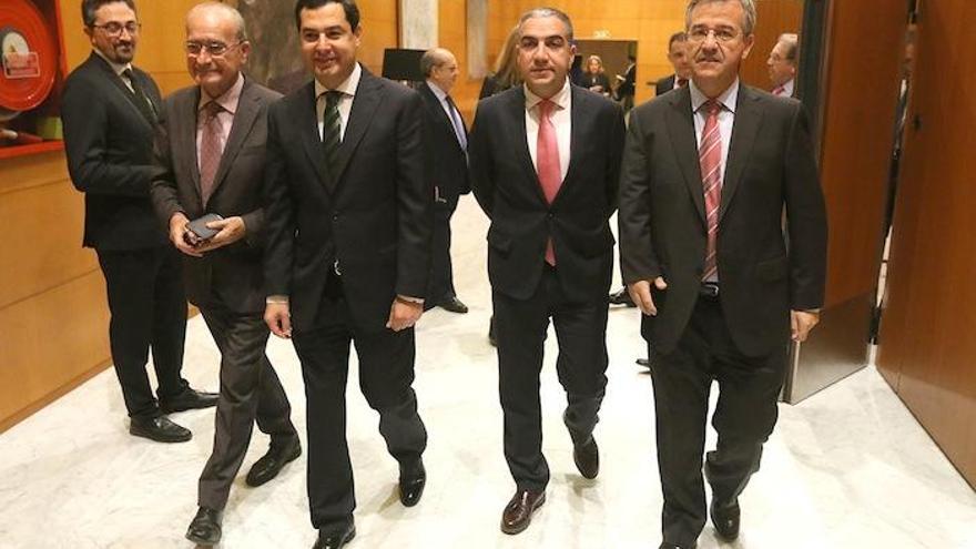 De la Torre, Moreno, Bendodo y García Urbano, en el Fórum Nueva Economía.