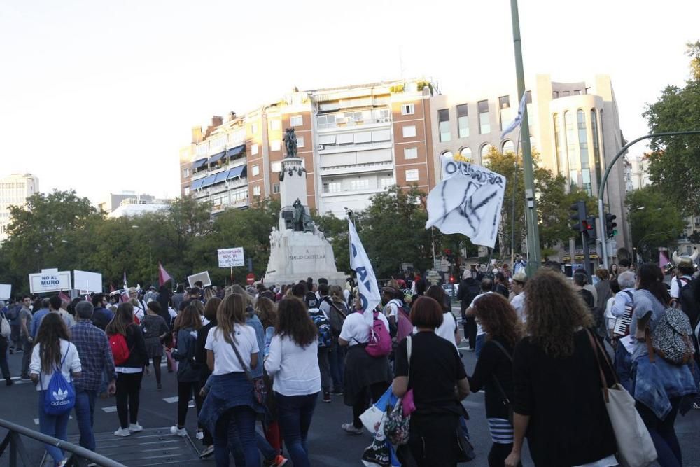 Manifestación contra el muro de Murcia en Madrid