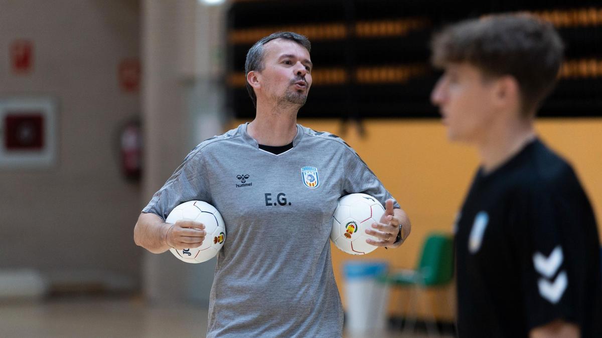 Eduardo Gálvez, durante un entrenamiento en la presente temporada