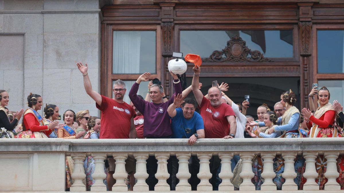 Palco de la última "mascletà", celebrada el día de la Mare de Deu