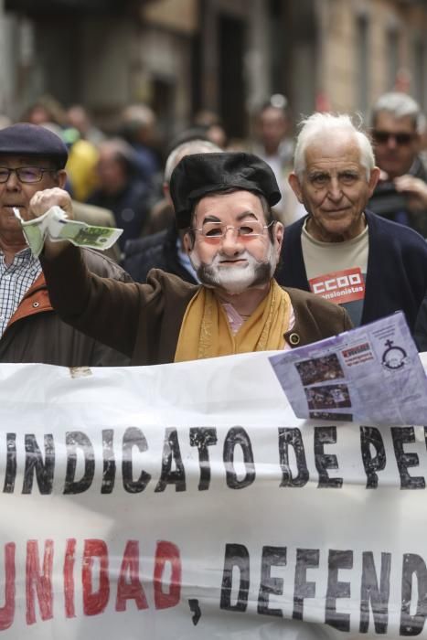 Protesta de pensionistas en Gijón