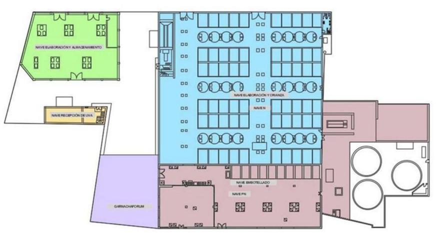 Distribución de espacios de la antigua Bodegas San Valero. | SERVICIO ESPECIAL