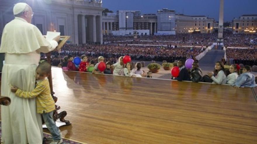 El Papa sorprendido en el Vaticano