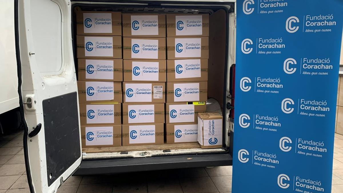 La Fundación Corachan realiza una donación de medicamentos con destino a Ucrania.