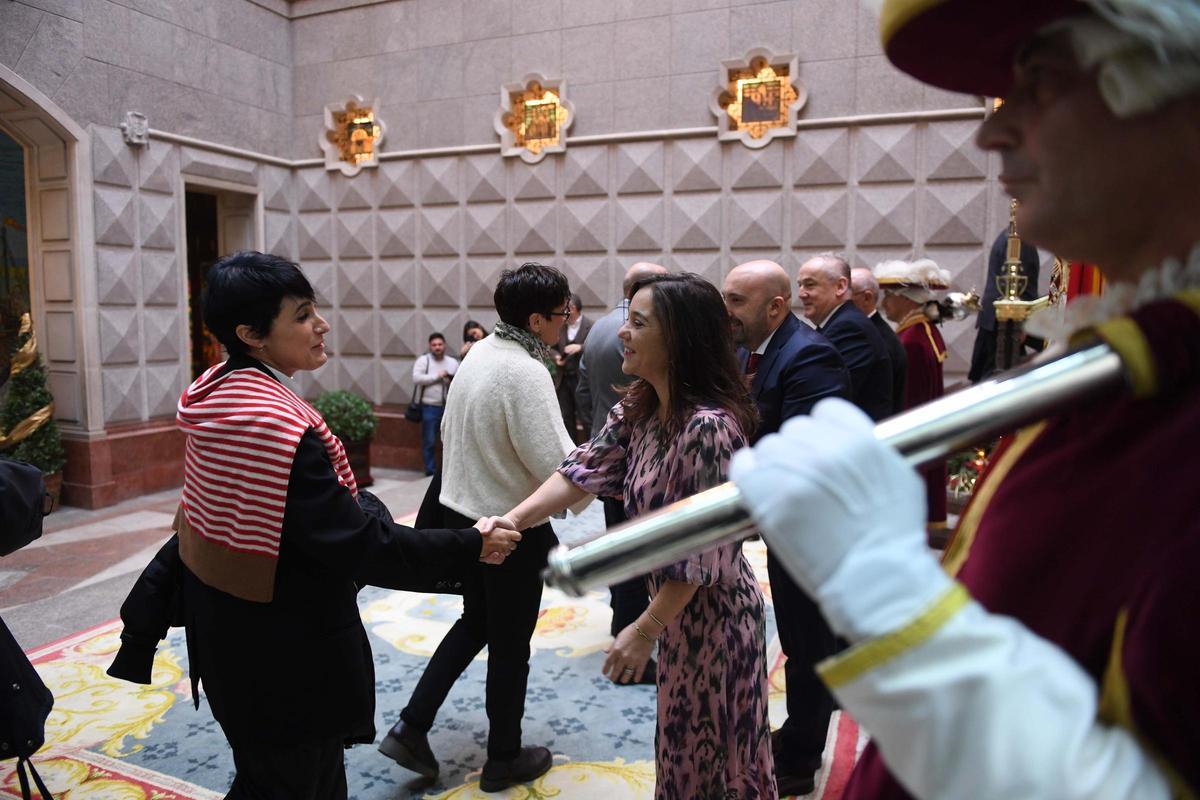 Recepción de Navidad en María Pita