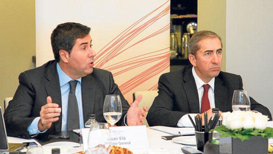 Joan Vilà, director de TUI A&amp;D y Andrés García-Tenorio, director financiero, presentaron resultados en Madrid.