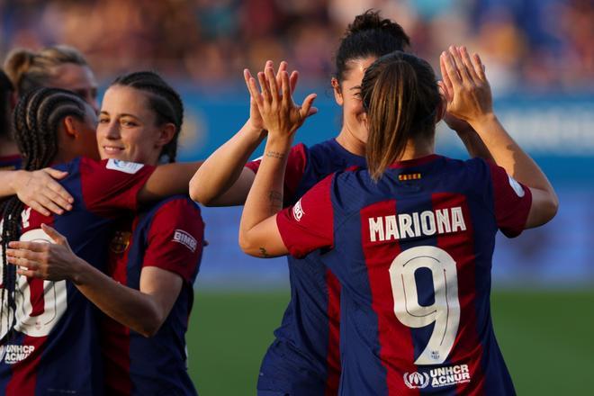 Liga F: FC Barcelona - Betis, el partido de despedida de Sandra Paños, Mariona Caldentey y Jonatan Giráldez, en imágenes