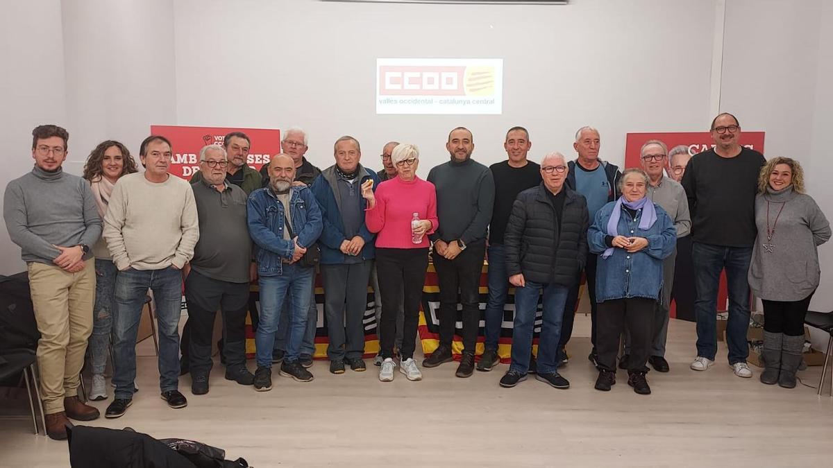 Afiliats a CCOO del Berguedà amb més de 25 de trajectòria, amb representats del sindicat