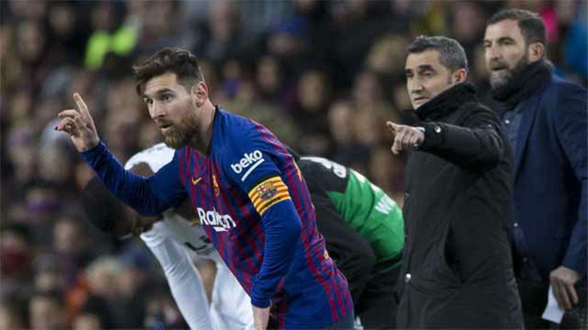 Valverde: Parece que lo de Messi no es muy grave