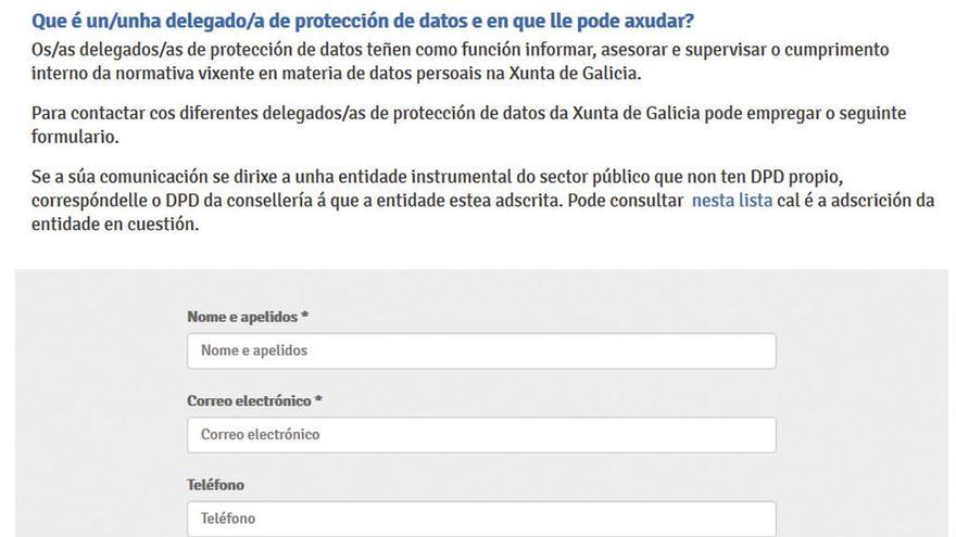 La Xunta incorpora delegados de protección de datos