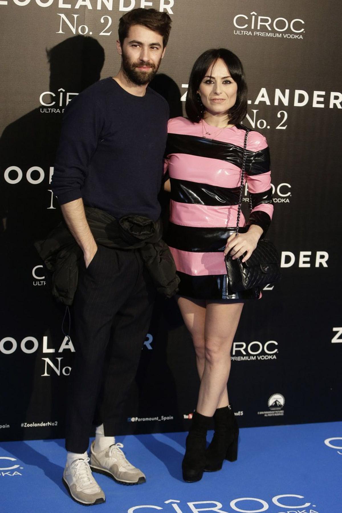 Juan Vidal y María Escoté en el estreno de 'Zoolander 2' en Madrid