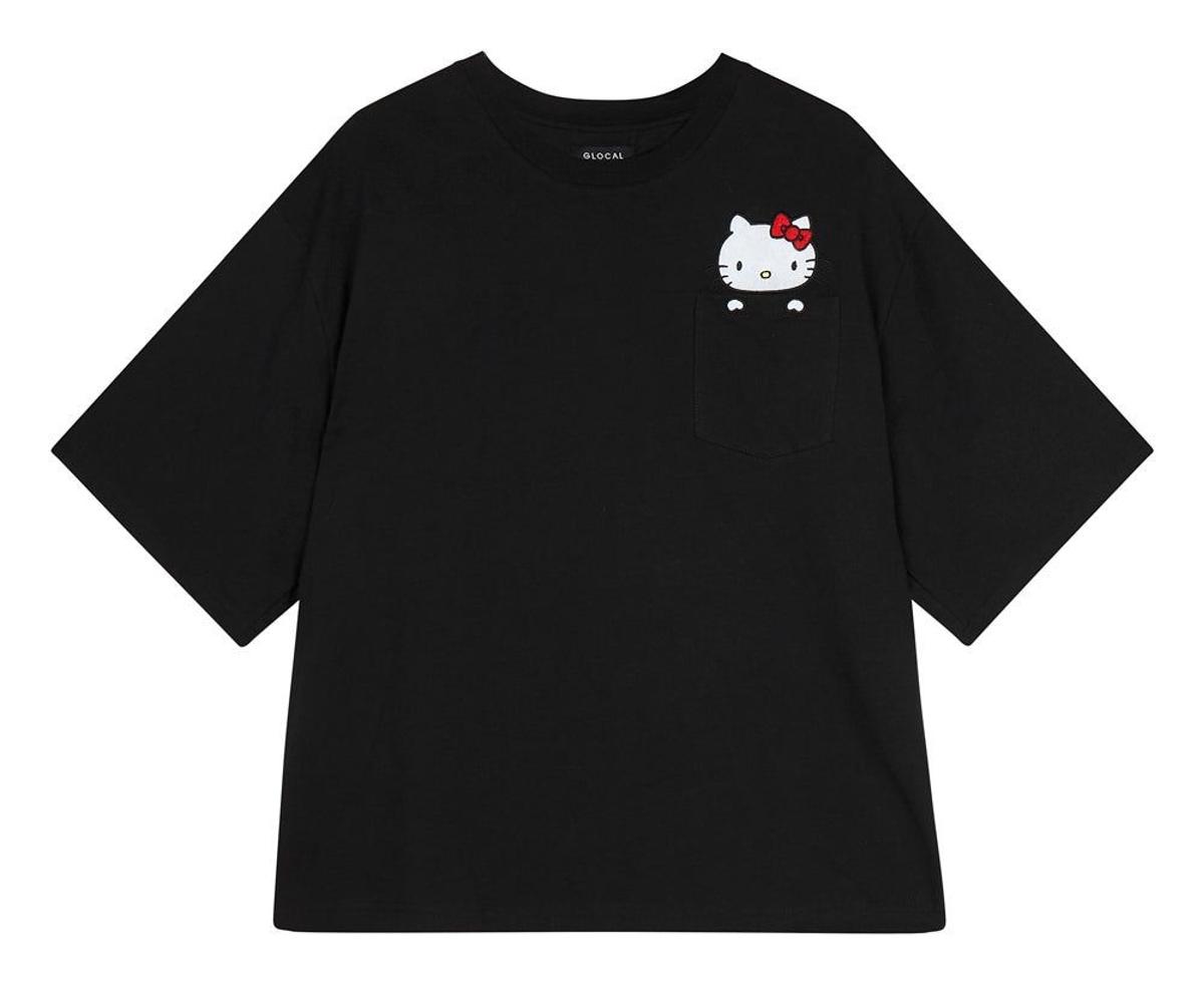 Camiseta negra de Asos x Hello Kitty