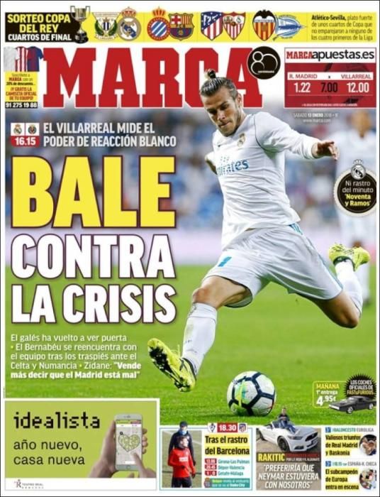 Portadas deportivas sábado 13 de enero de 2018