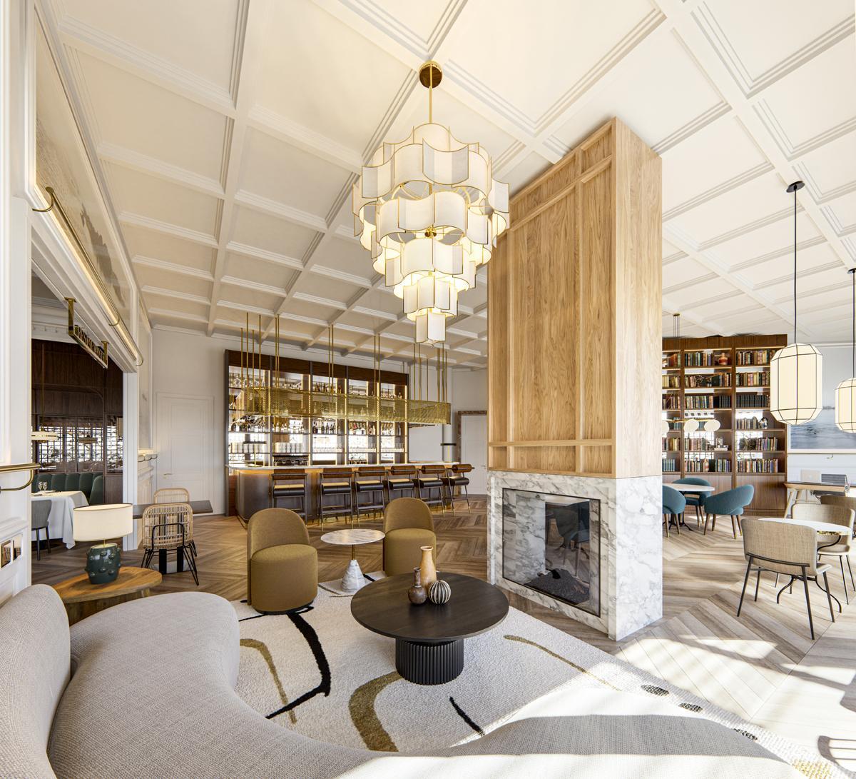 Así será el bar del Club Cámara Noroeste que A Mundiña gestionará en los bajos de O Parrote.