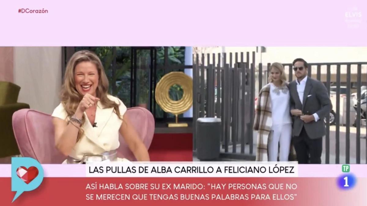 Alba Carrillo vuelve a cargar contra Feliciano por enésima vez pero Anne Igartiburu le defiende con un elegante zasca.