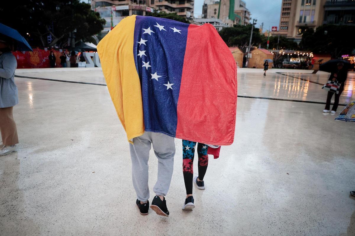 Concentración contra Maduro en plaza de España