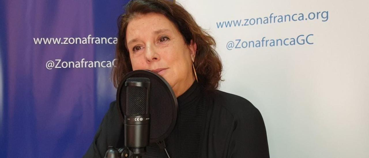 Luisa Ramos, durante su intervención en el podcast Conversaciones Francas elaborado por la Zona Franca de Gran Canaria.