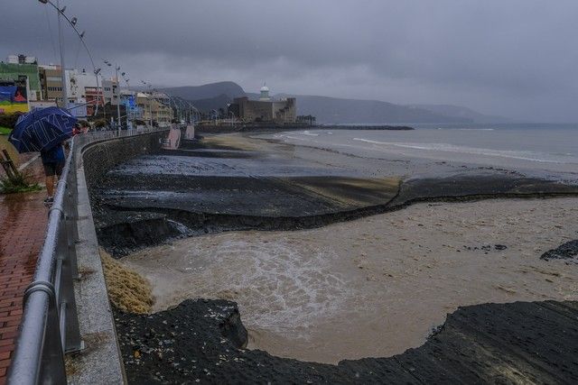 Domingo de lluvias en Gran Canaria por el paso de la tormenta 'Hermine'