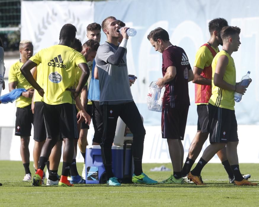 Entrenamiento del Celta tras el descanso // R.G.