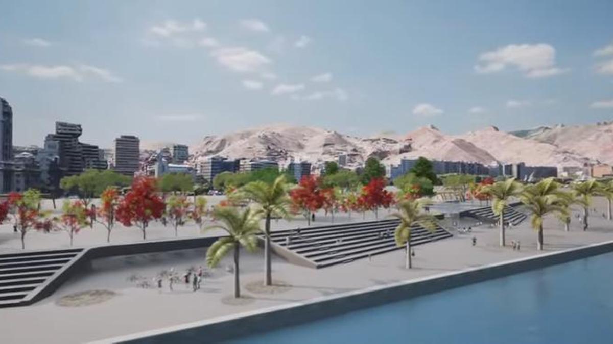 Infografía del Muelle de Enlace de Santa Cruz.