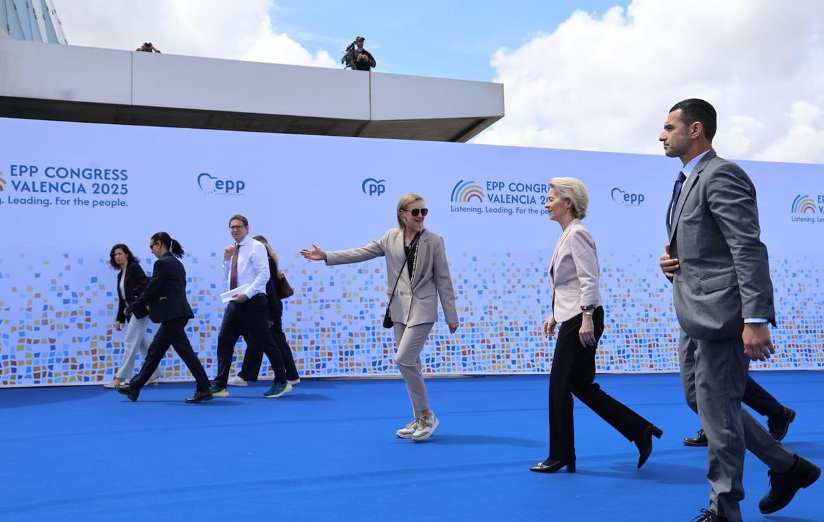 La primera jornada del congreso del PPE en València, en imágenes