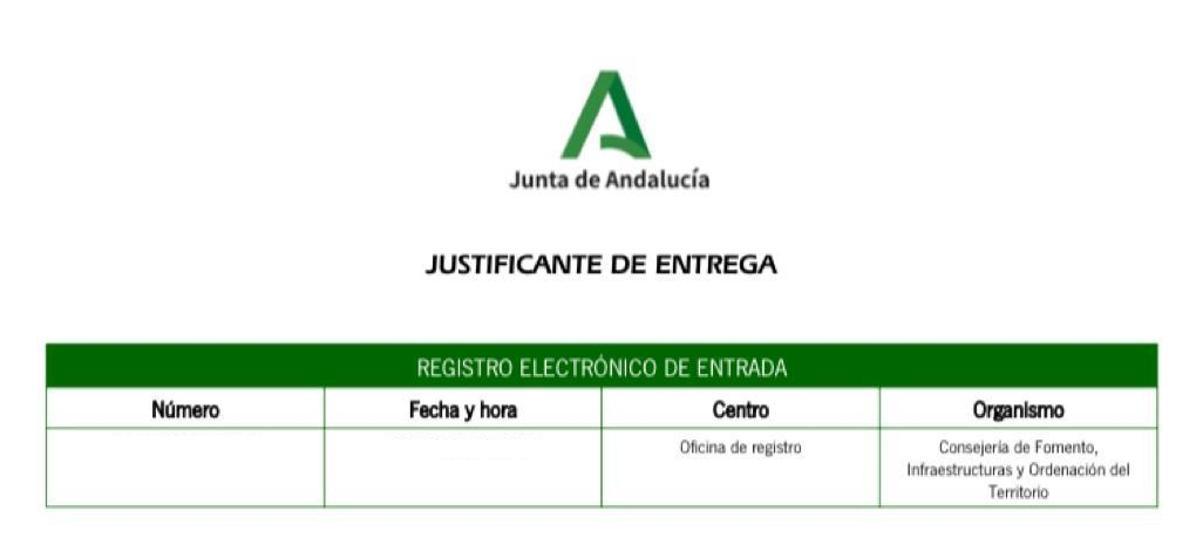 Deben llegar dos correos electrónicos con un justificante de entrega.