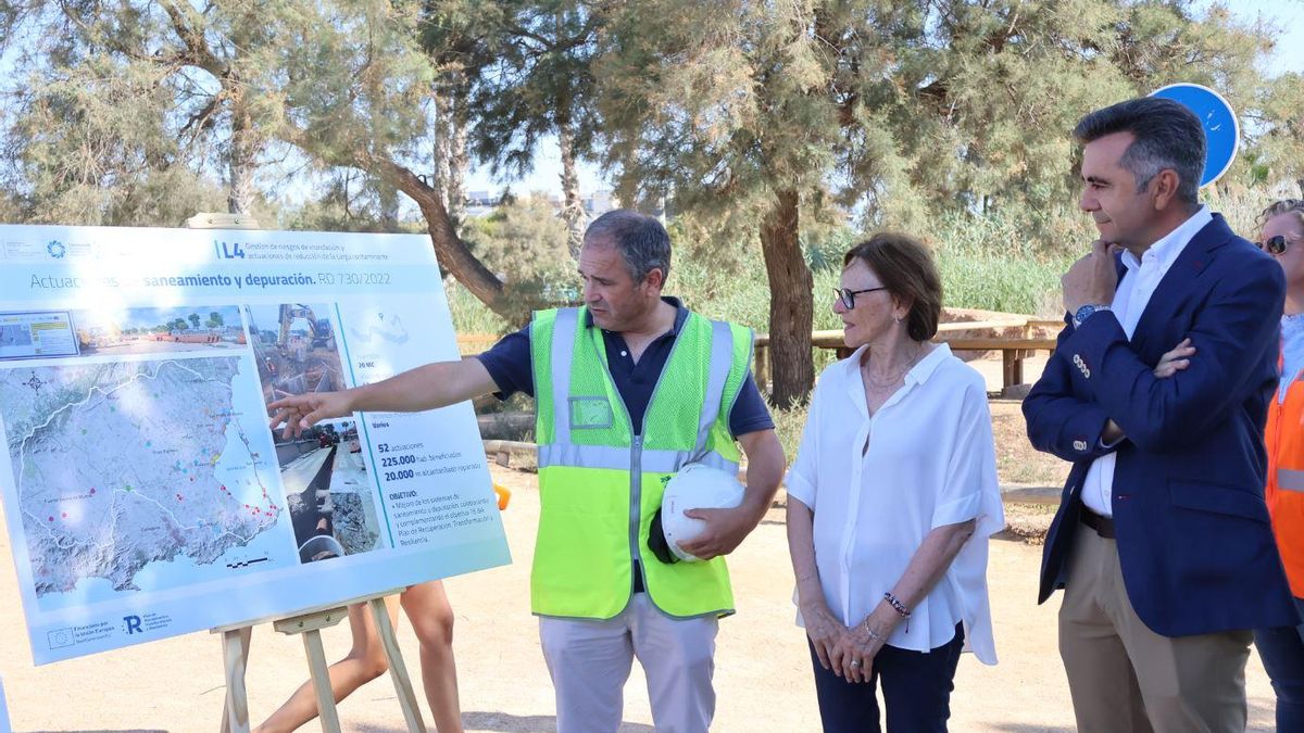 Visita a las obras de ampliación de la EDAR de San Pedro del Pinatar.