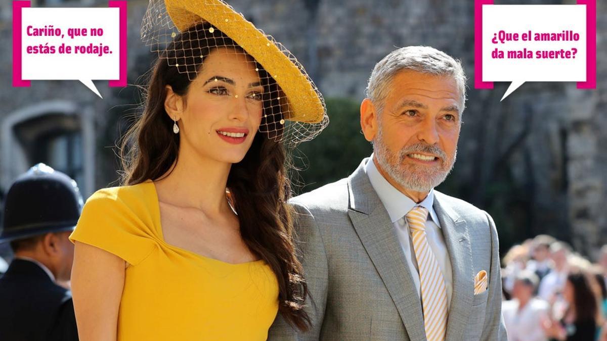 George y Amal Clooney tientan a la suerte con su look en la boda real