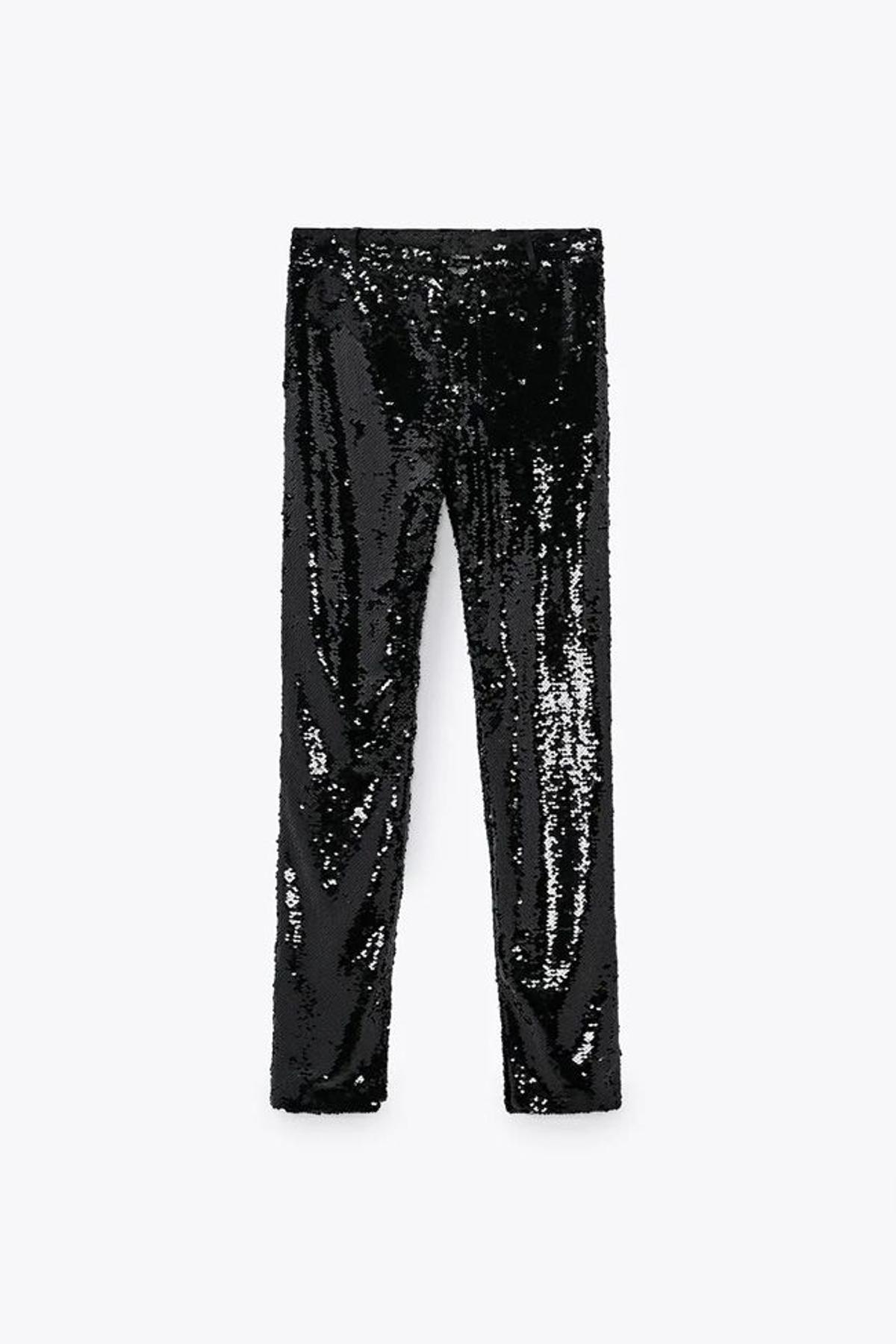 Pantalón de lentejuelas, de Zara