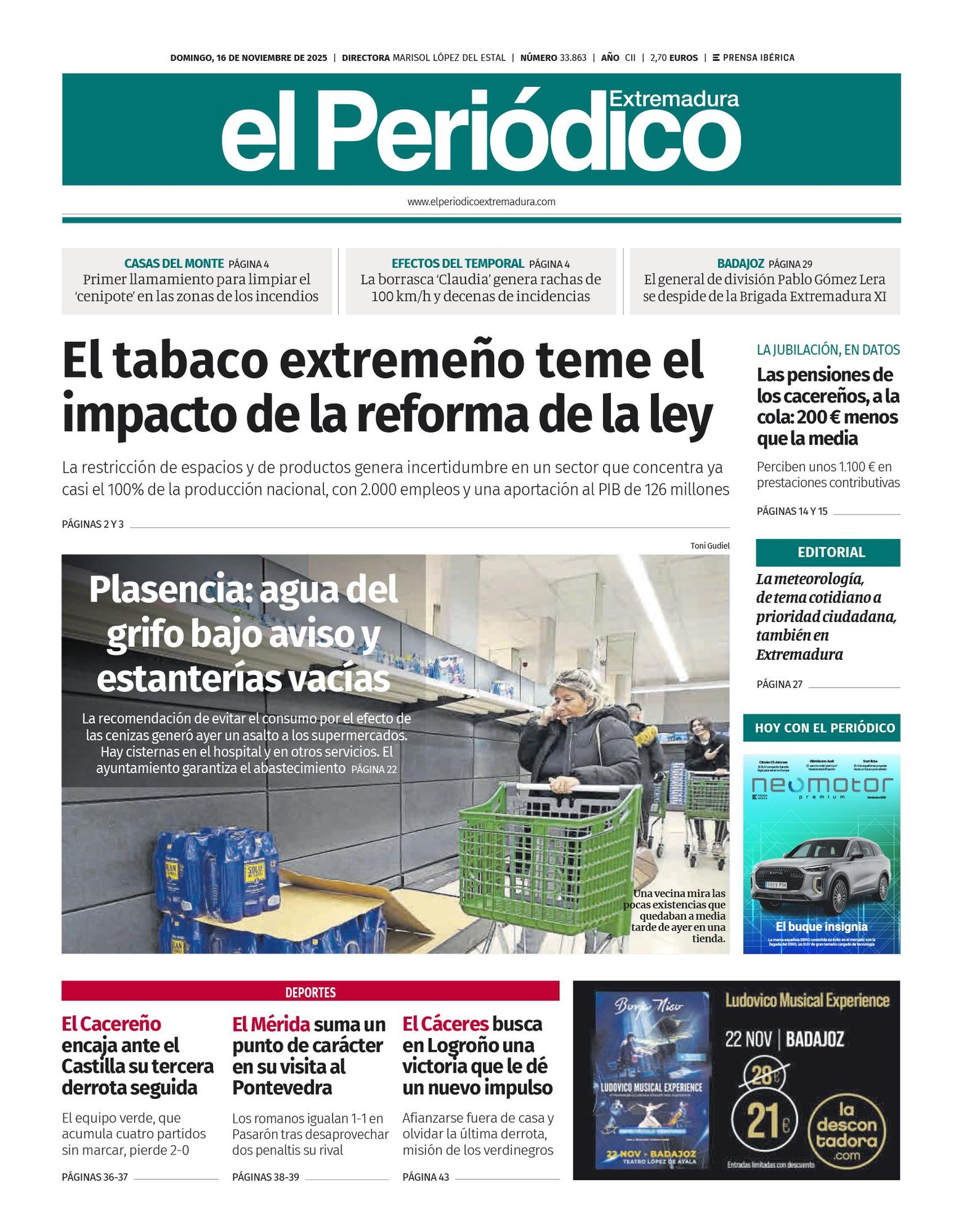 Consulta la portada correspondiente al día 16 de noviembre de 2025