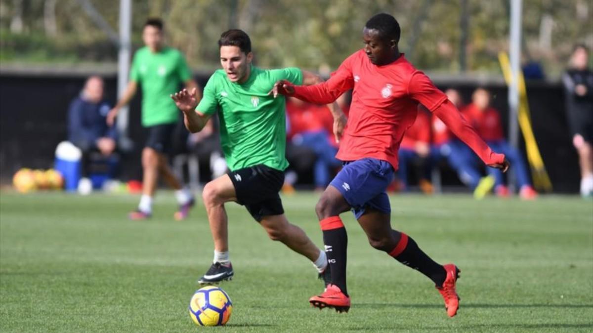 El Girona se ejercita con el filial