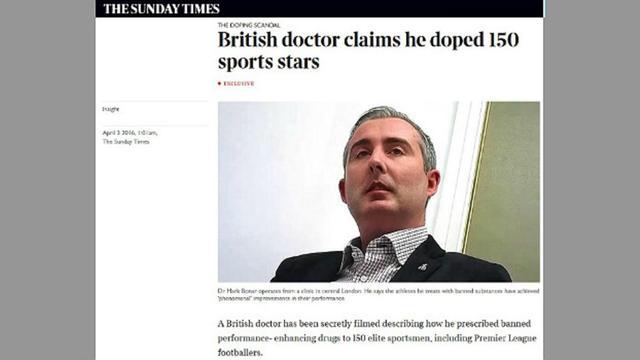 Entrevista al médico británico que asegura haber dopado a jugadores de la Premier, tenistas y ciclistas, en la web de 'The Sunday Times'